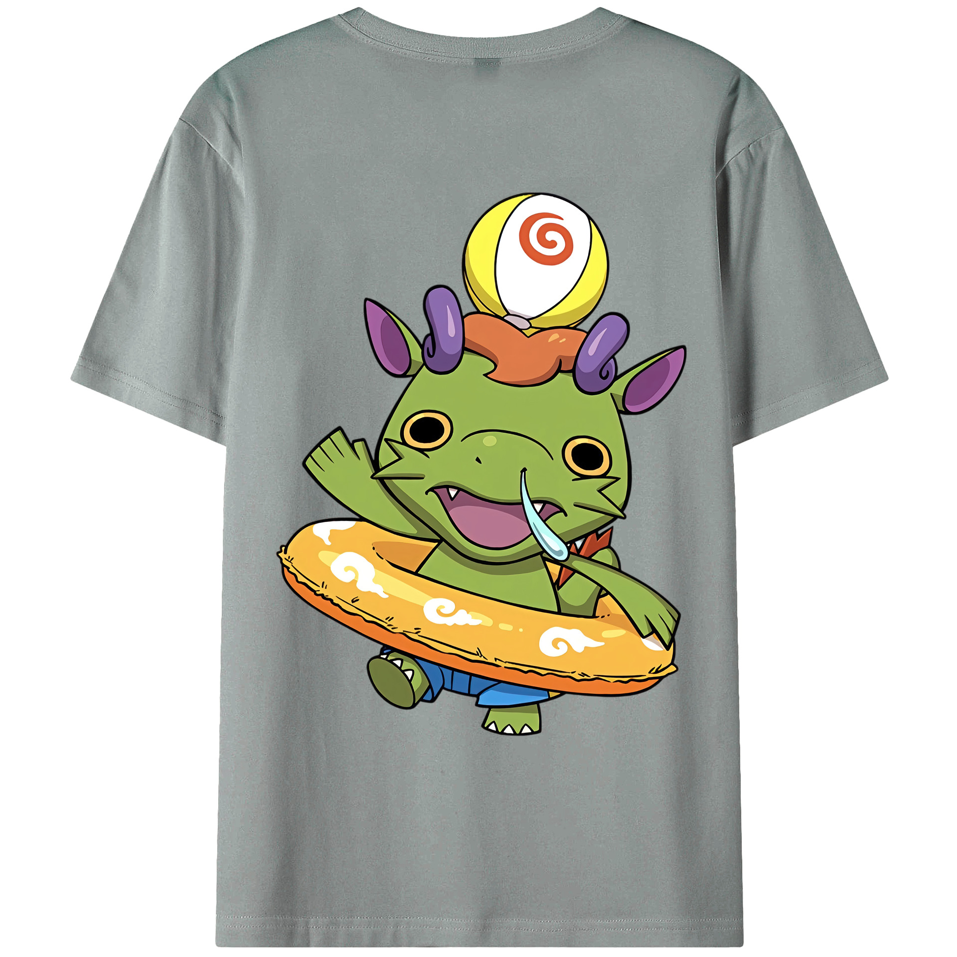 （画像用） 妖怪ウォッチ Yo-kai Watch 綿100％ メンズ半袖Tシャツ（バックプリント） 通気性